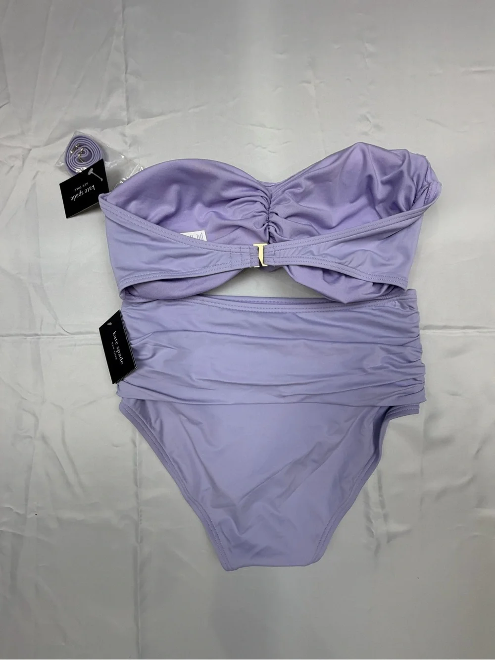 kate spade Lavender Bandeau Bikini Set with Rosette